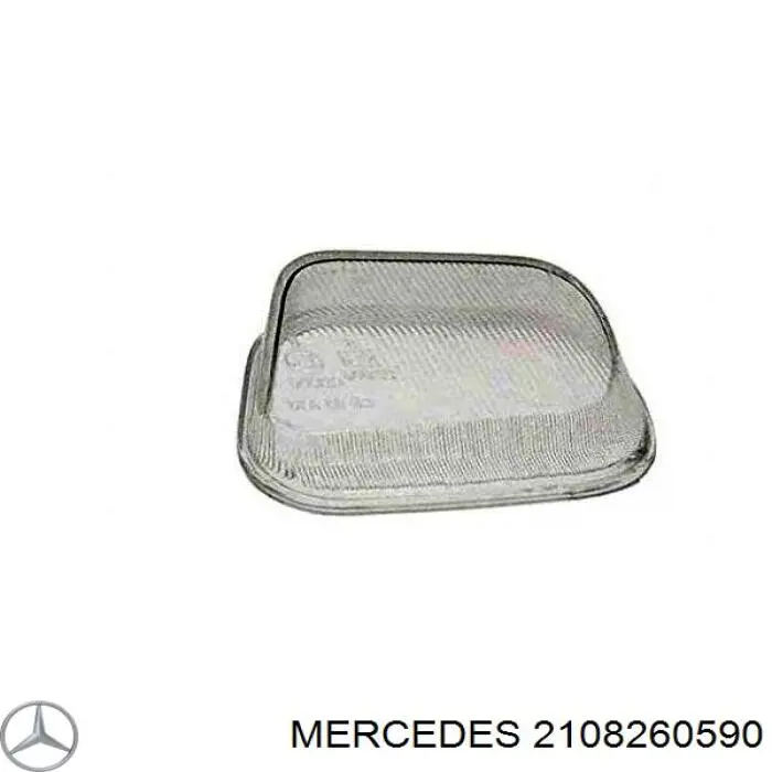 Стекло противотуманной фары, левой на Mercedes E (W210)