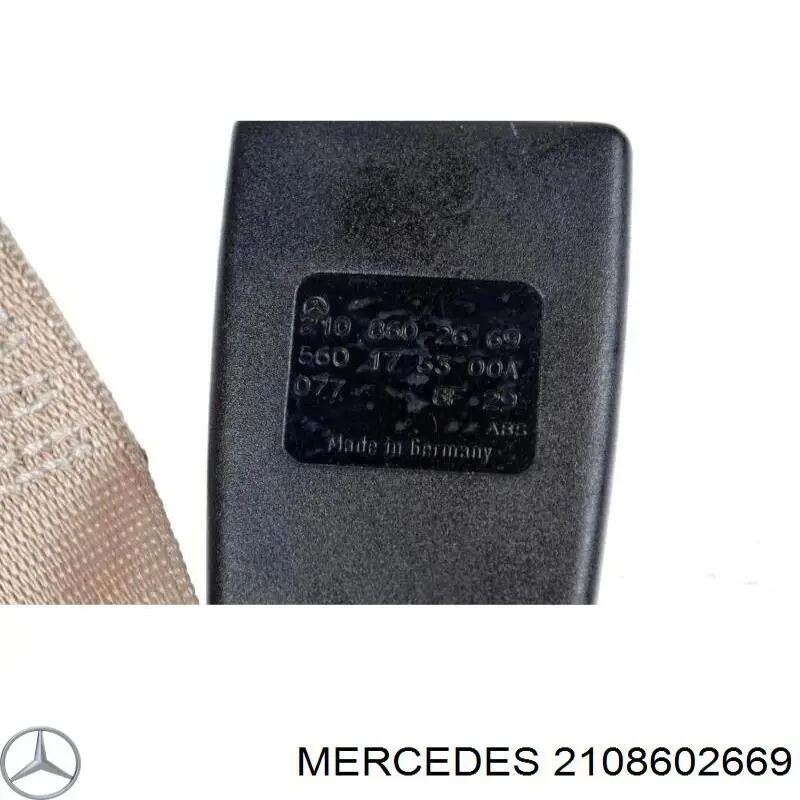 A21086026699A86 Mercedes рычаг (замок фиксации ремня безопасности задний правый)