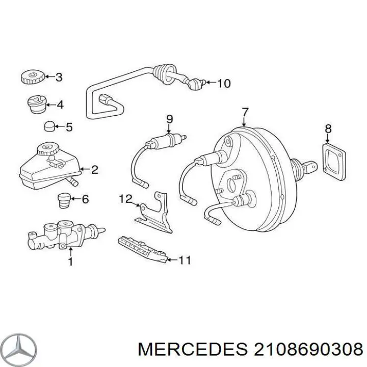 Крышка бака омывателя Mercedes A2108690308 цена, от 6.28 USD