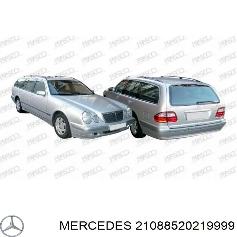 21088520219999 Mercedes placa sobreposta direita do pára-choque dianteiro