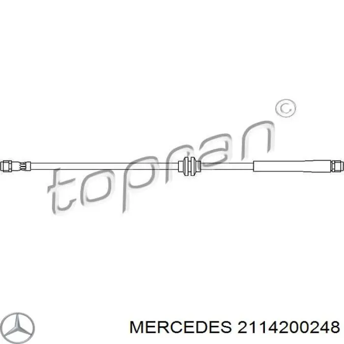 2114200248 Mercedes шланг тормозной передний