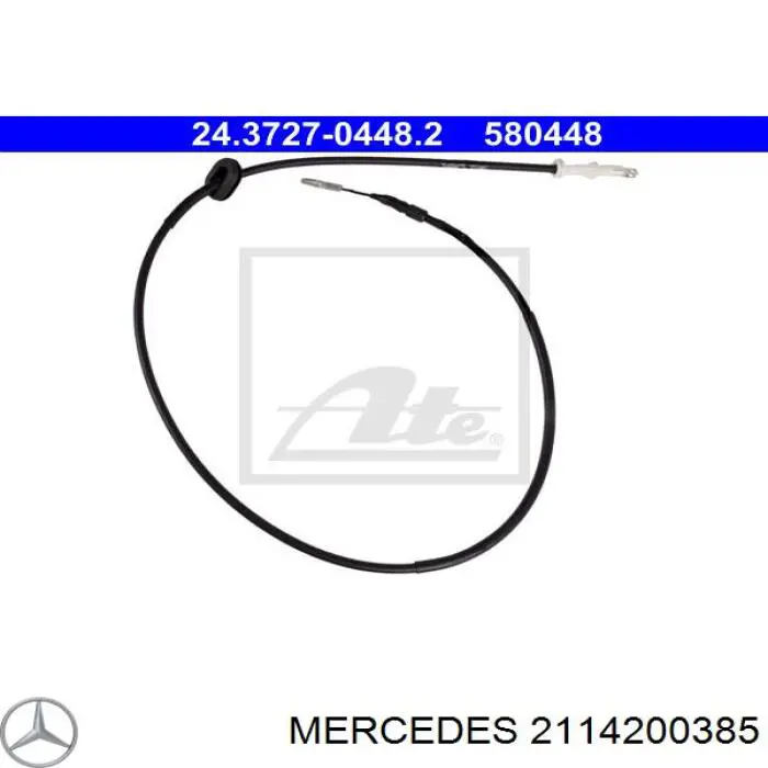 2114200385 Mercedes трос ручного тормоза задний правый