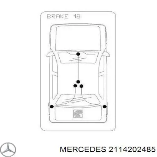Купить 2114202485 Mercedes Задний правый трос ручника