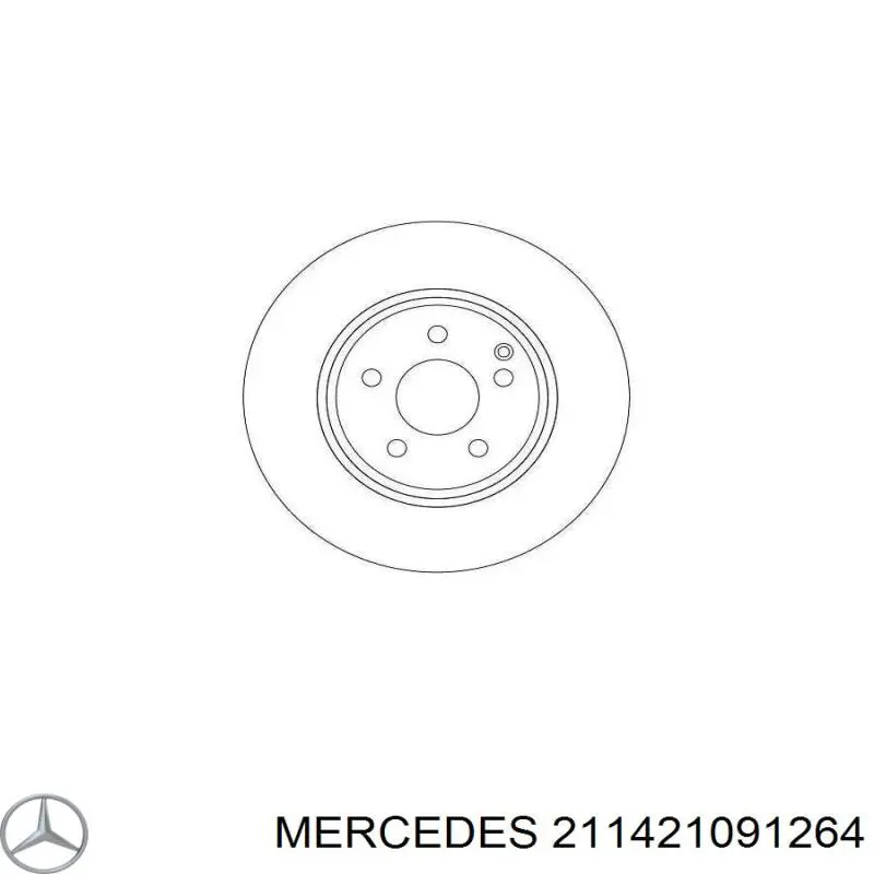 Передние тормозные диски 211421091264 Mercedes
