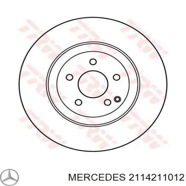 Передние тормозные диски 2114211012 Mercedes