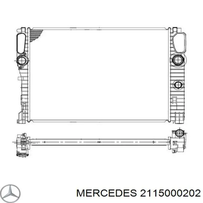 Купить 2115000202 Mercedes Радиатор водяной