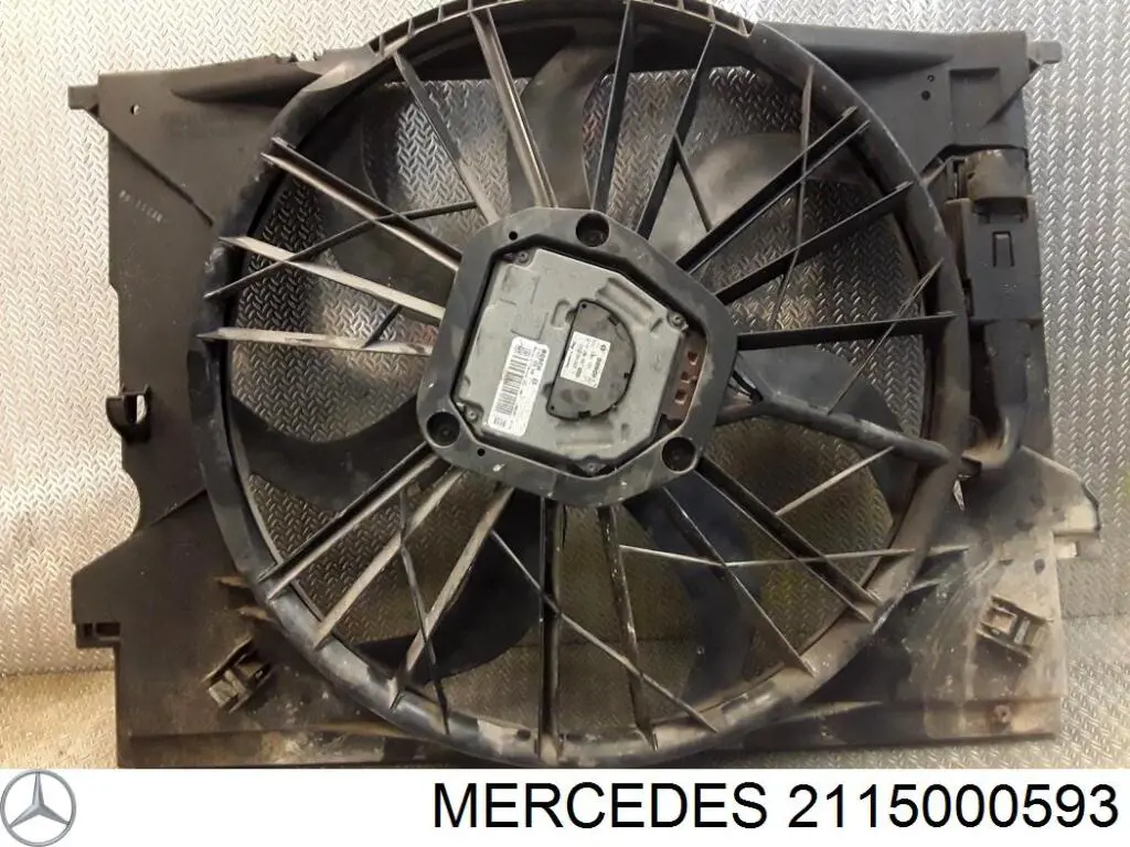 Купить 2115000593 Mercedes Диффузор вентилятора в сборе с мотором и крыльчаткой