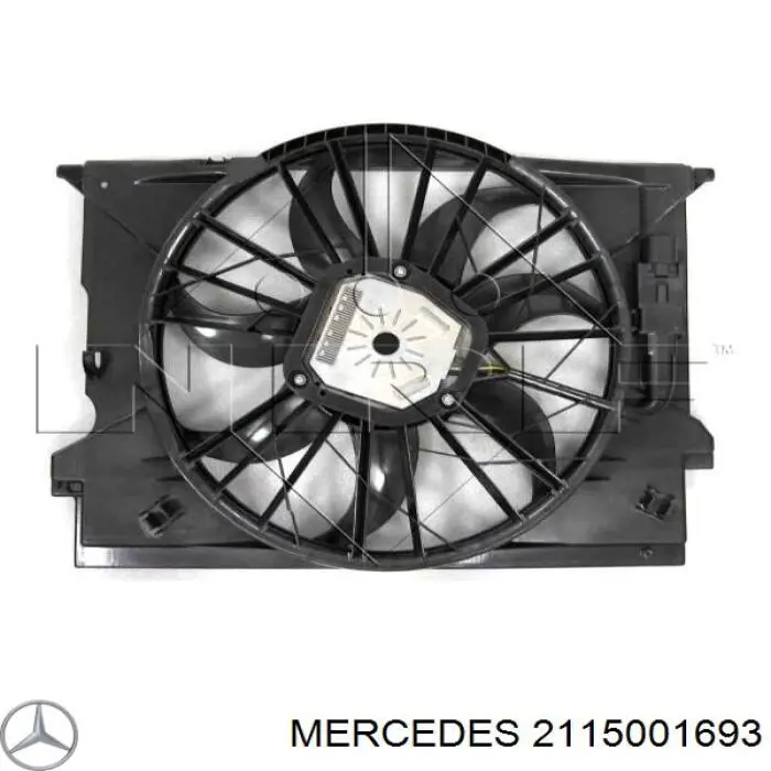 Купить 2115001693 Mercedes Электровентилятор охлаждения в сборе (мотор+крыльчатка) правый