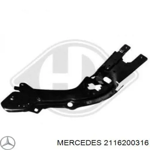 2116200316 Mercedes суппорт радиатора левый (монтажная панель крепления фар)