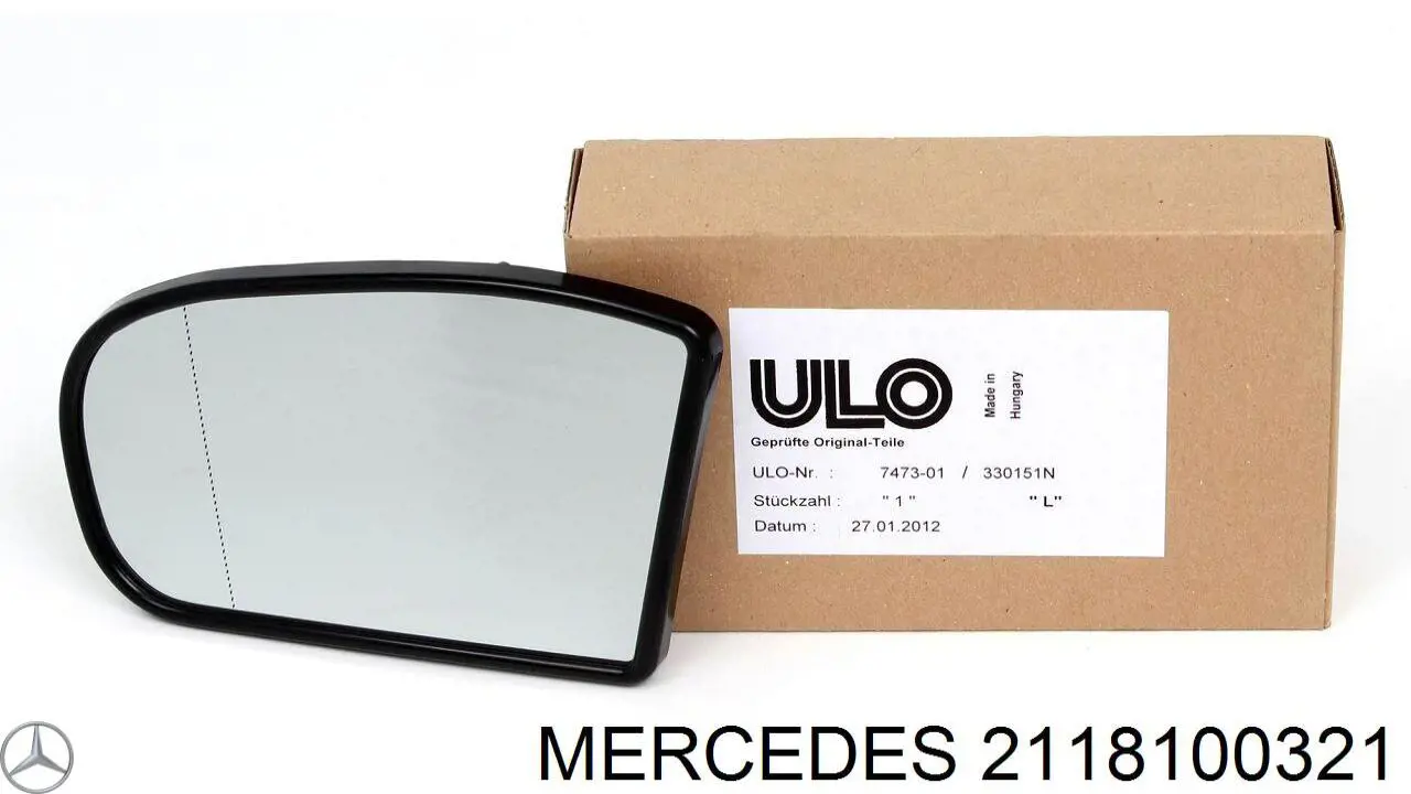 Купить A2118100321 Mercedes Стекло зеркала заднего вида, левого