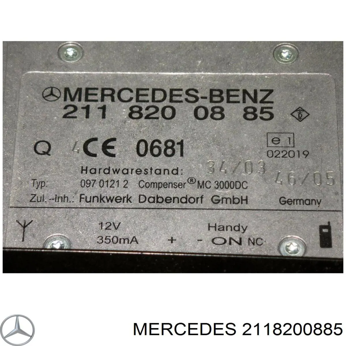 Усилитель сигнала антенны 2118200885 Mercedes
