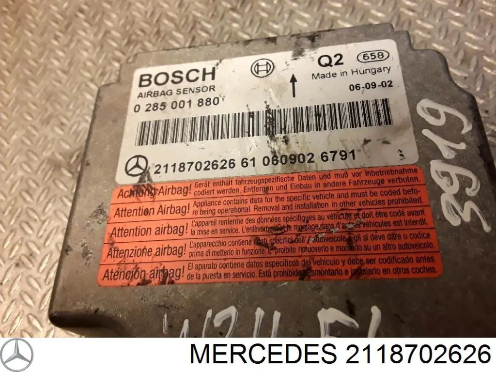 Блок управления airbag Mercedes 2118702626 цена, от 15.24 USD
