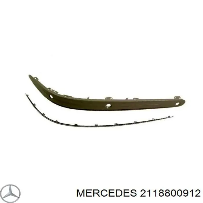 2118800912 Mercedes молдинг бампера переднего левый