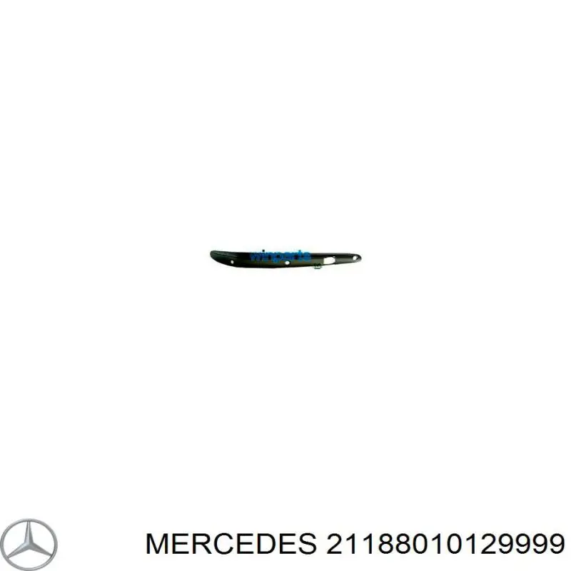 21188010129999 Mercedes moldura direita do pára-choque dianteiro