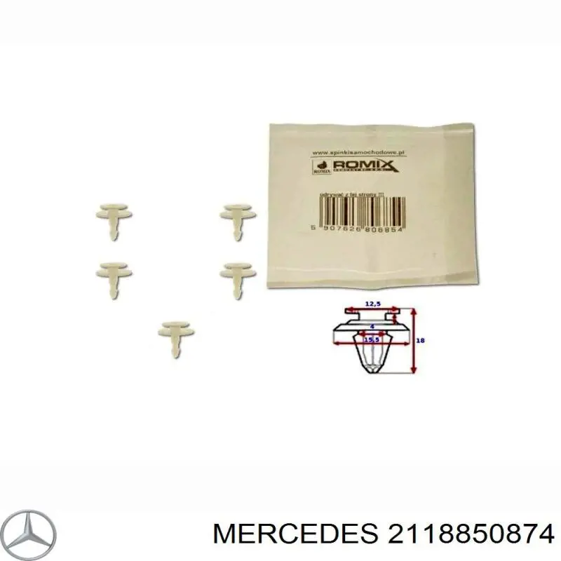 Ободок (окантовка) фары противотуманной правой Mercedes 2118850874 цена, от 5.42 USD