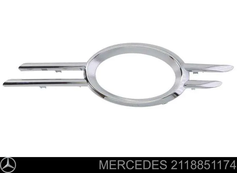 2118851174 Mercedes ободок (окантовка фары противотуманной левой)