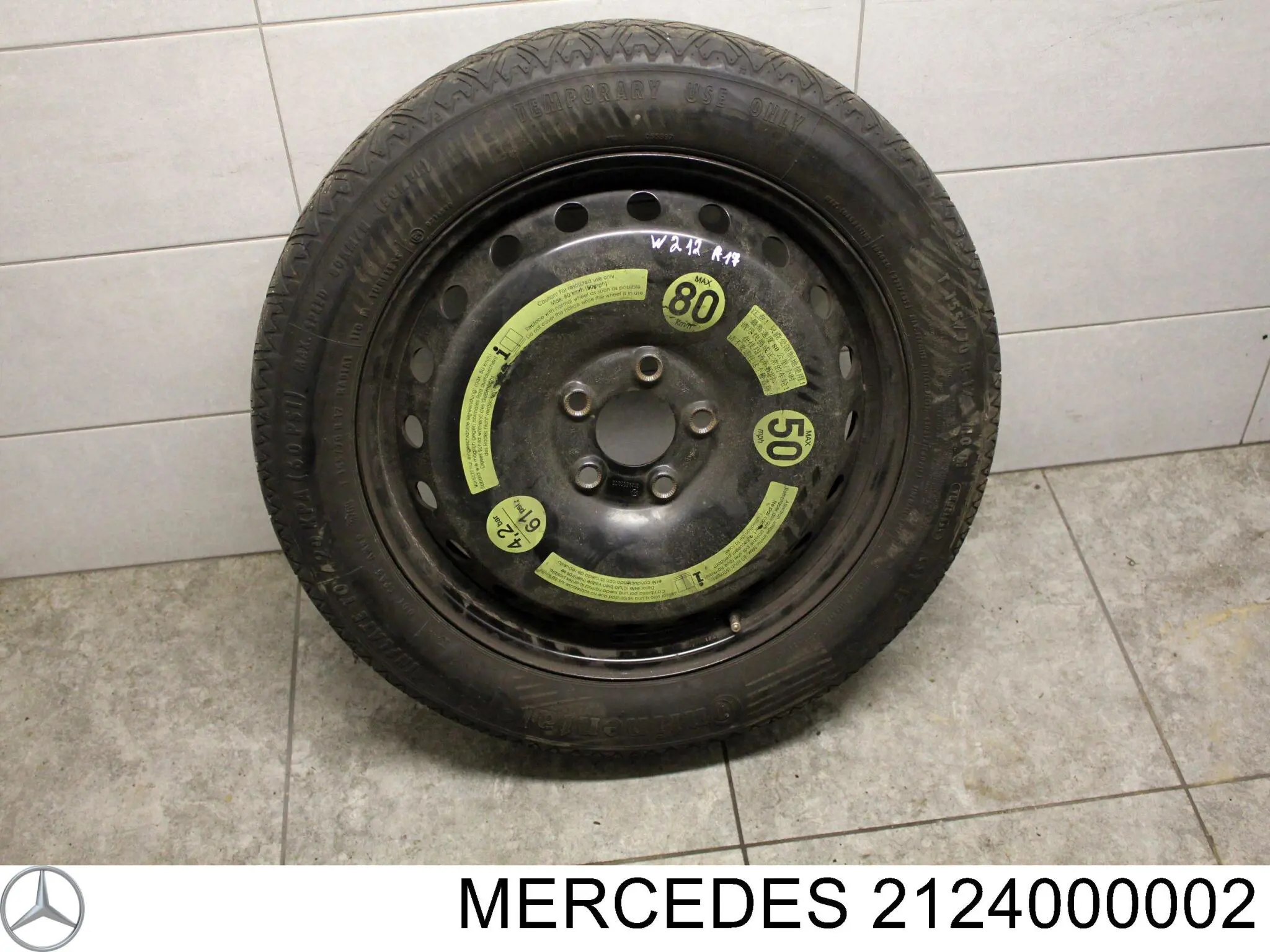 Докатка, аварийное запасное колесо на Mercedes E (W212)