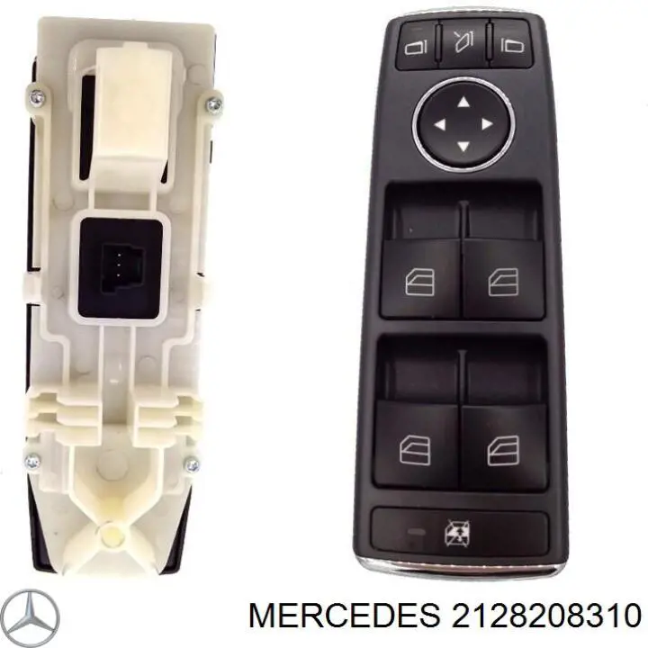 2128208310 Mercedes unidade de botões dianteira esquerda de controlo de elevador de vidro