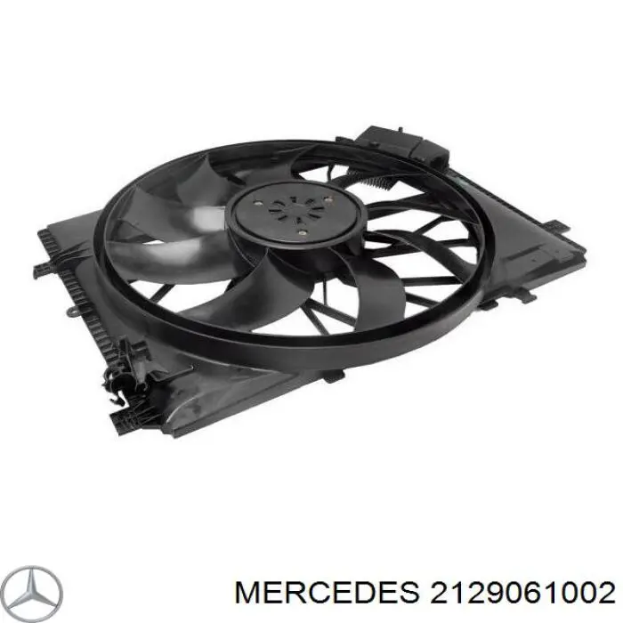 2129061002 Mercedes диффузор радиатора охлаждения, в сборе с мотором и крыльчаткой