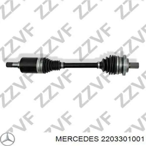 2203301001 Mercedes Полуось передняя, правая