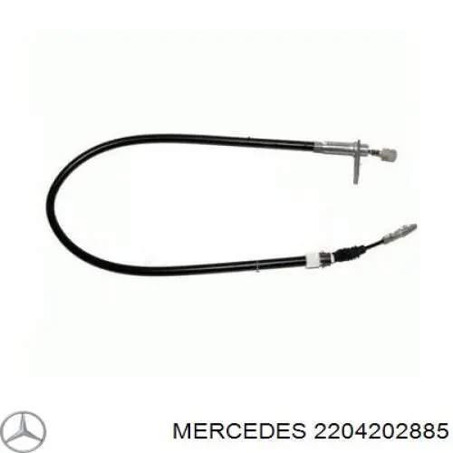 2204202885 Mercedes трос ручного тормоза задний правый