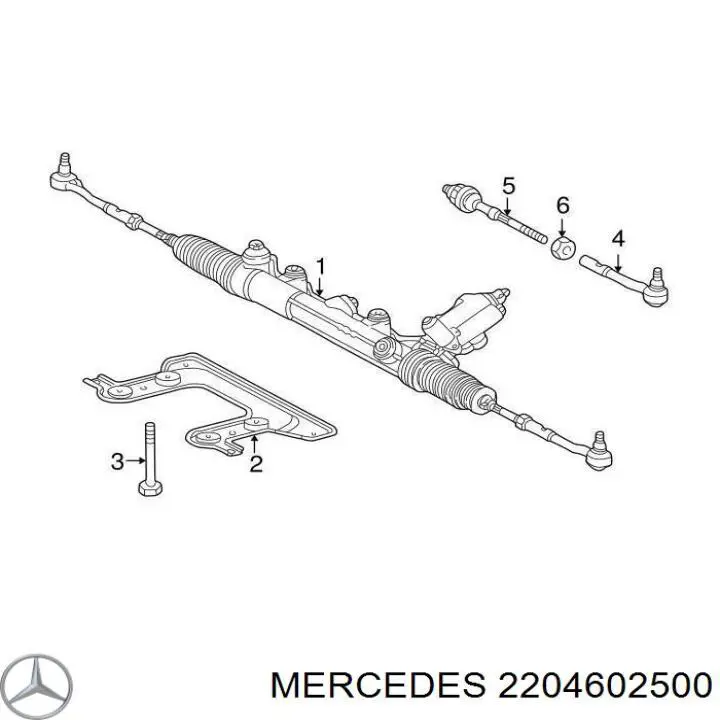 Реечный рулевой механизм Mercedes 2204602500 цена, от 243.11 USD