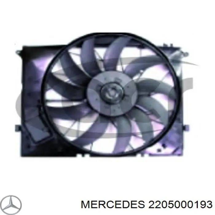 Купить 2205000193 Mercedes Диффузор вентилятора в сборе с мотором и крыльчаткой