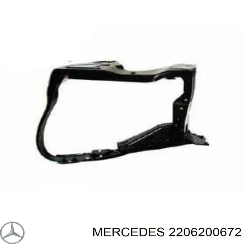 Суппорт радиатора правый (монтажная панель крепления фар) A2206200272 Mercedes