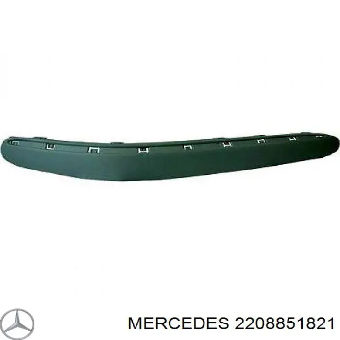 A22088518219999 Mercedes placa sobreposta direita do pára-choque dianteiro