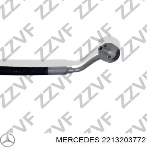 2213203772 Mercedes шланг гур высокого давления от насоса до рейки (механизма)