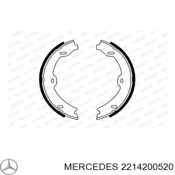 2214200520 Mercedes колодки ручника (стояночного тормоза)