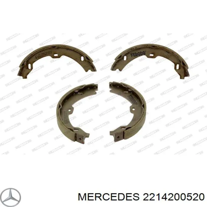 Купить 2214200520 Mercedes Колодки ручника/стояночного тормоза