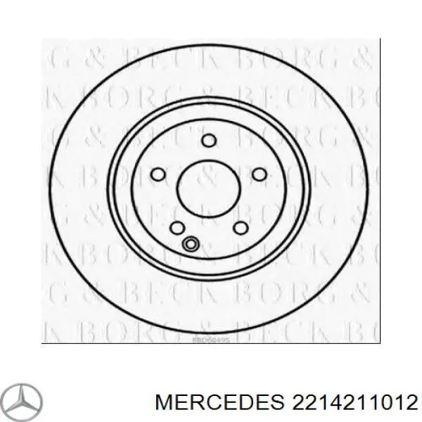 2214211012 Mercedes диск тормозной передний
