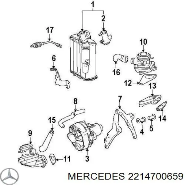 Адсорбер паров топлива на Mercedes S (C216)