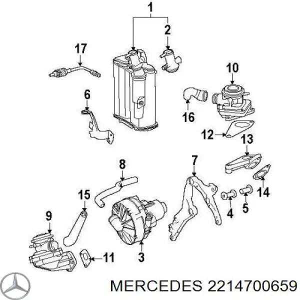 Адсорбер паров топлива 2214700659 Mercedes