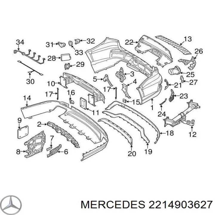 2214903627 Mercedes Насадка на глушитель