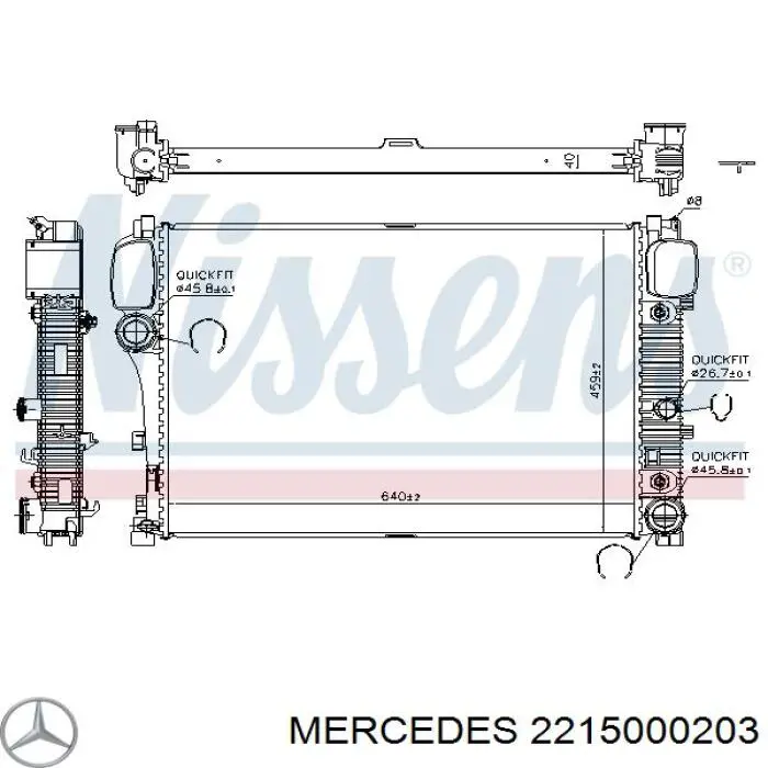 2215000203 Mercedes радиатор