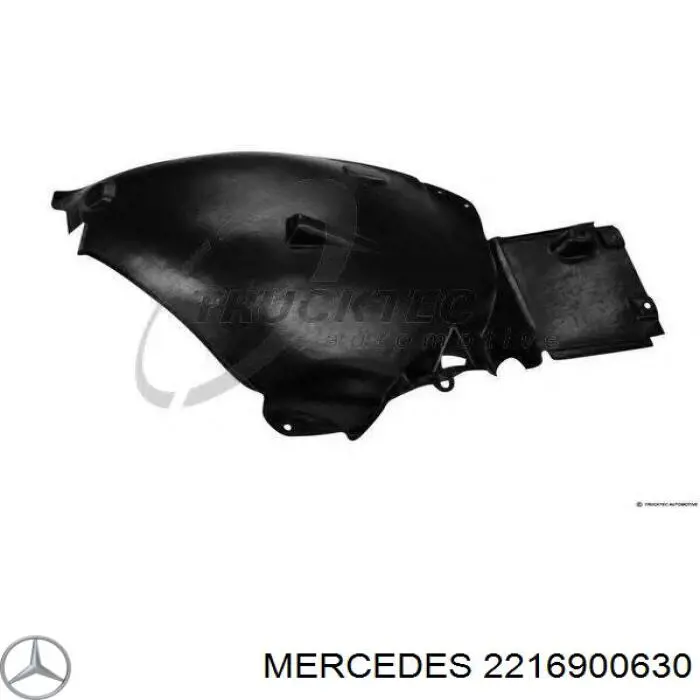 Подкрылок крыла переднего правый задний на Mercedes S (W221)