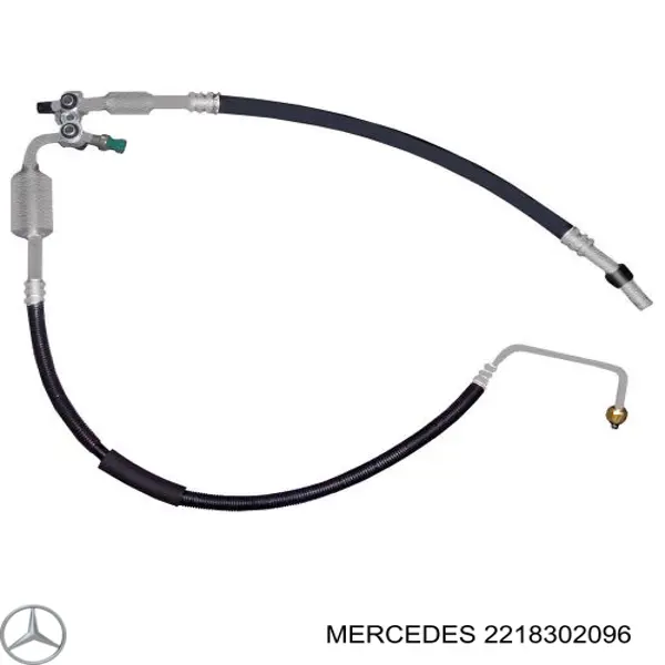 2218302096 Mercedes шланг (патрубок водяного насоса приемный)