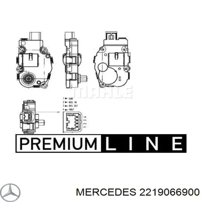 Купить 2218200042 Mercedes Моторчик заслонки печки