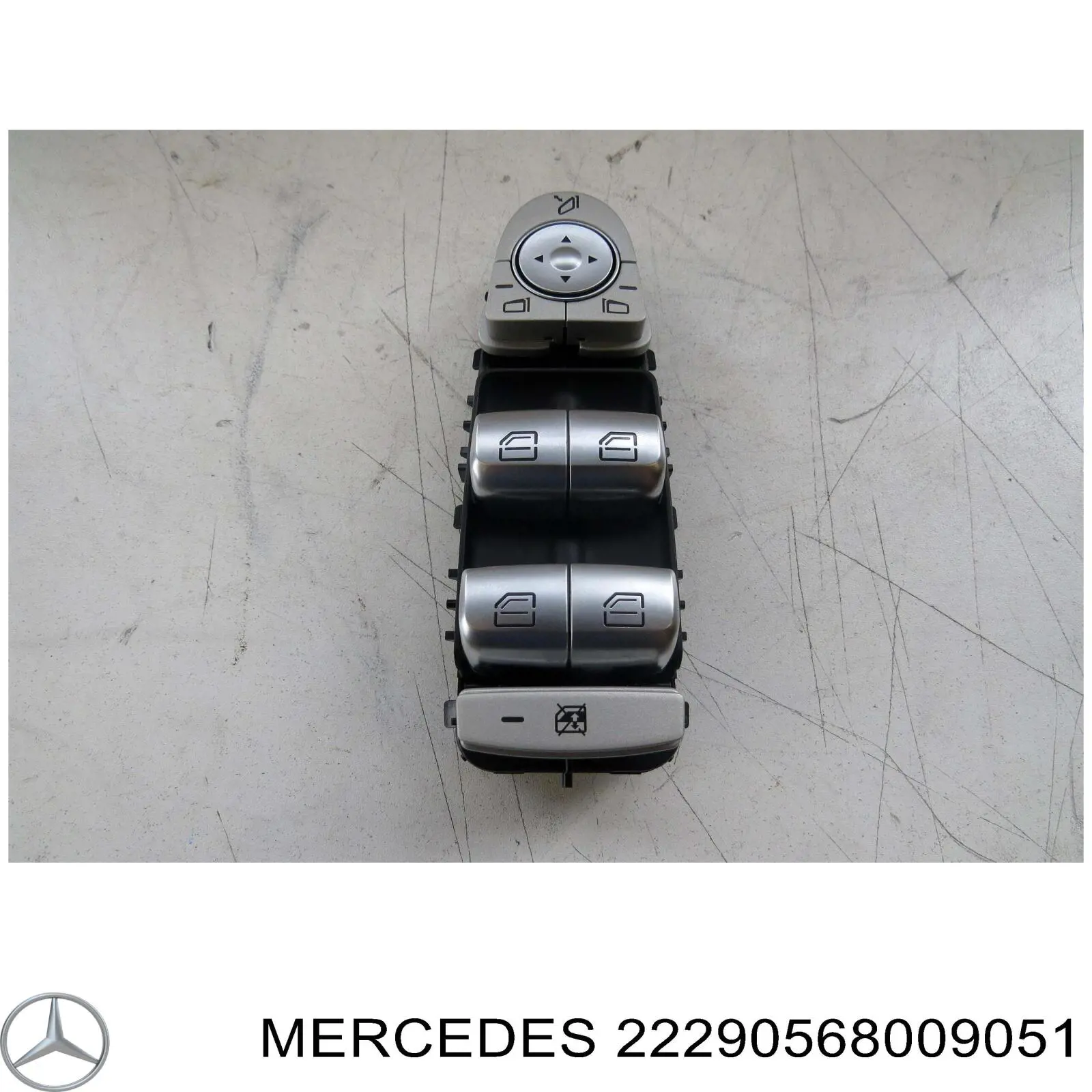 22290568009051 Mercedes Кнопки переднего левого стекло подъёмника