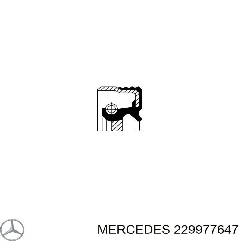 229977647 Mercedes сальник коленвала двигателя передний