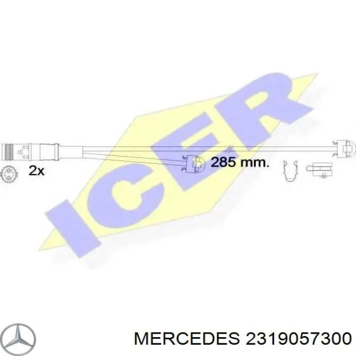 2319057300 Mercedes sensor dianteiro de desgaste das sapatas do freio