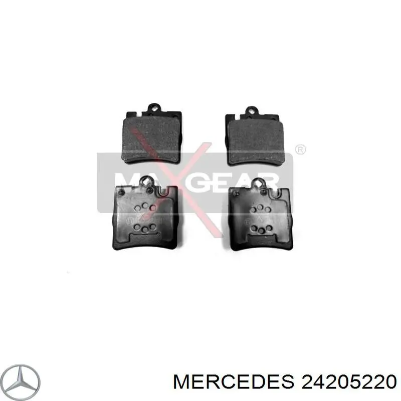 Задние тормозные колодки 24205220 Mercedes