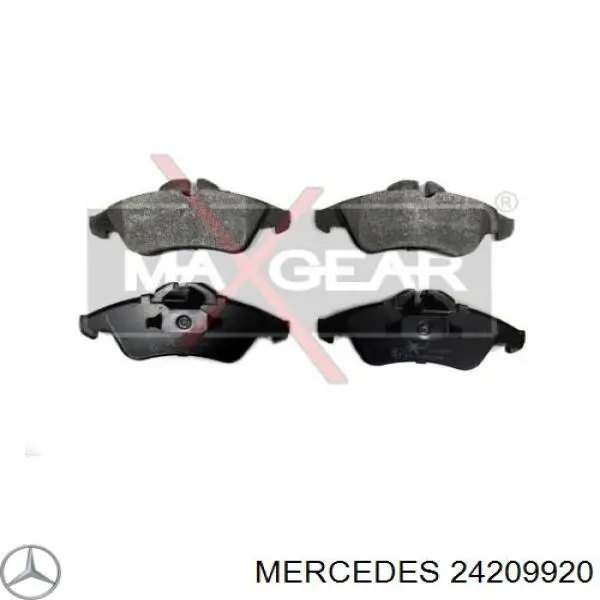 Передние тормозные колодки 24209920 Mercedes