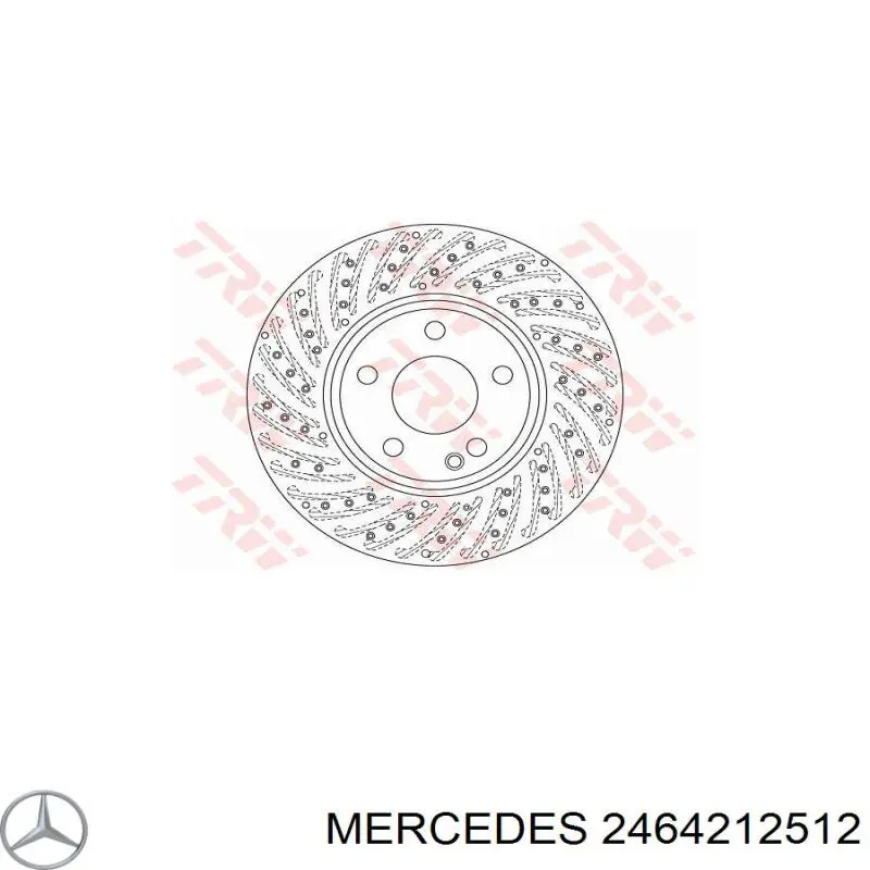 Передние тормозные диски 2464212512 Mercedes