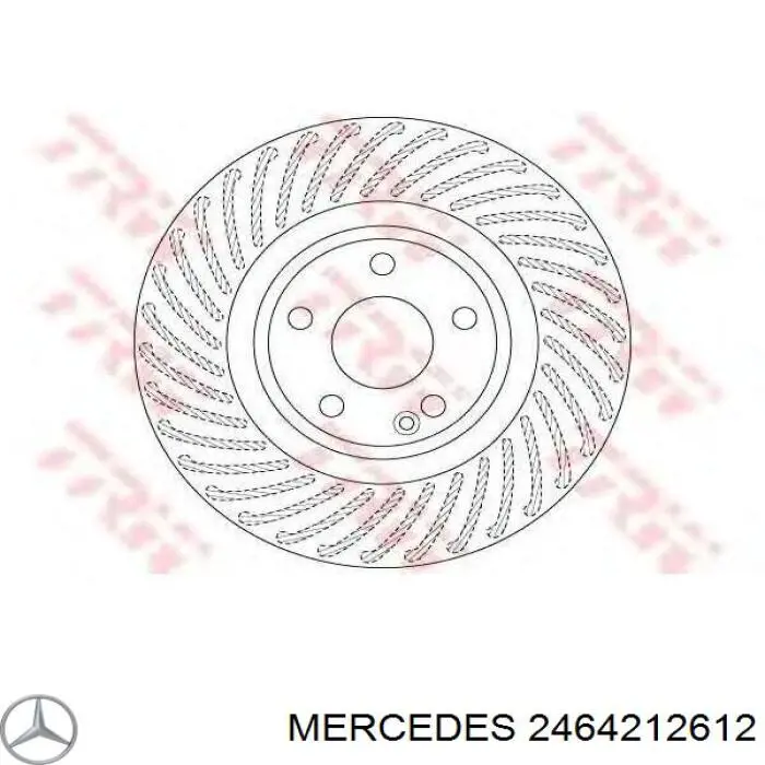 2464212612 Mercedes disco do freio dianteiro