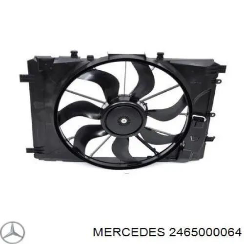 2465000064 Mercedes ventilador elétrico de esfriamento montado (motor + roda de aletas)