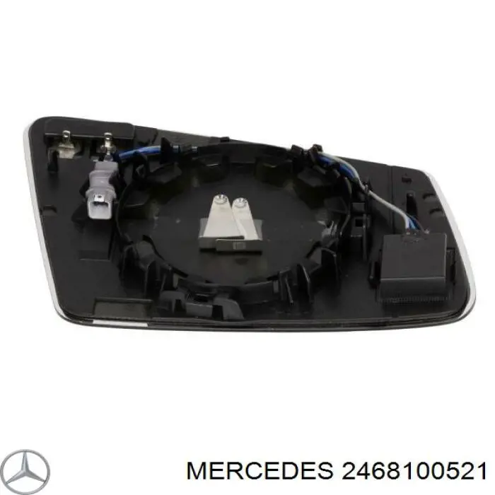 2468100521 Mercedes elemento espelhado do espelho de retrovisão esquerdo