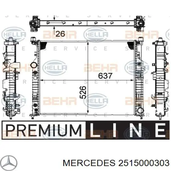 2515000303 Mercedes радиатор